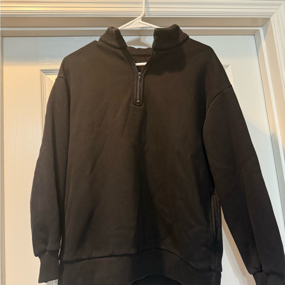 Men's Black Half-Zip Sweater